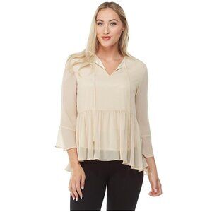 Bianca Nygard Ruffled Peplum Blouse